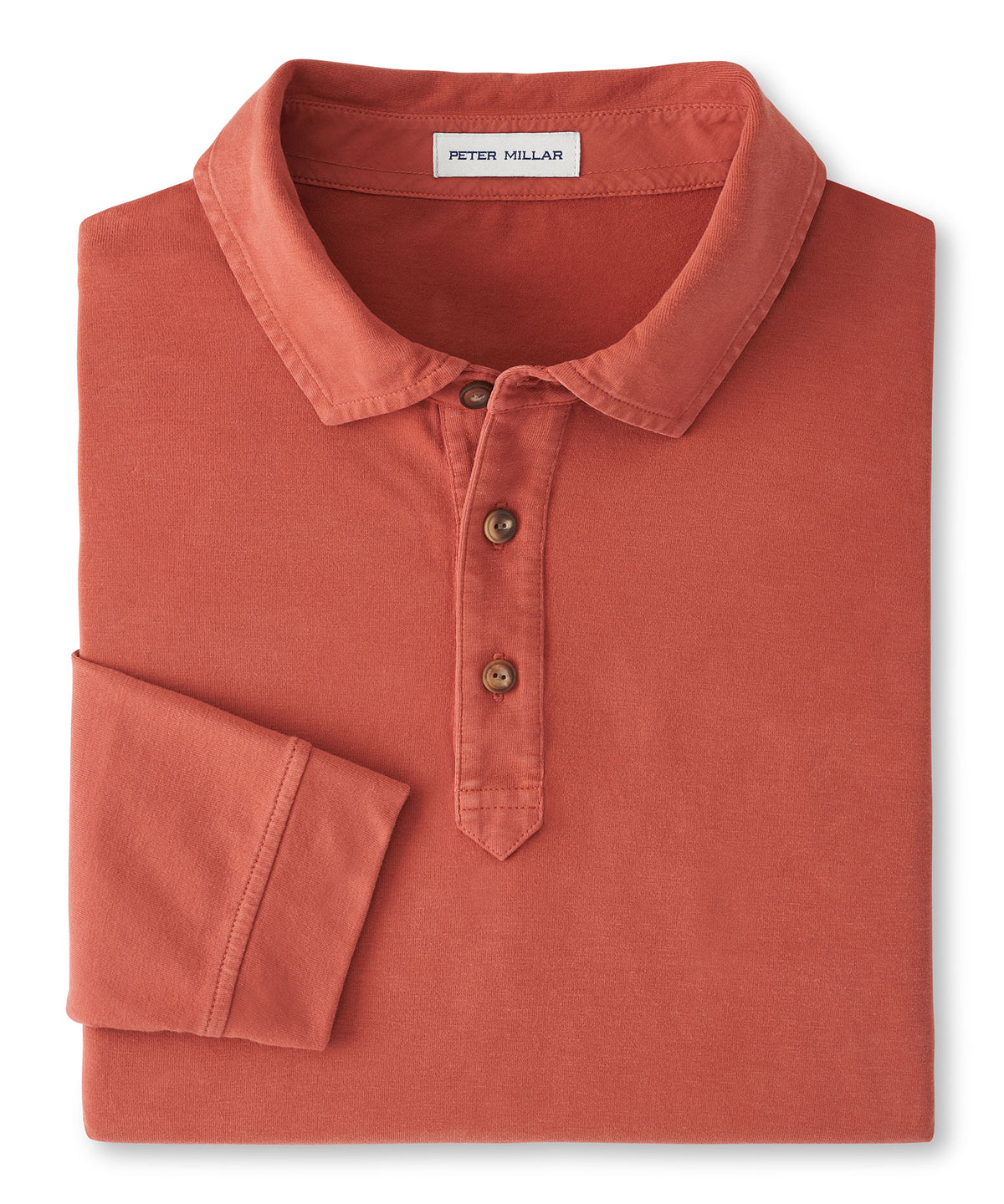 Peter Millar Long Sleeve Lava Wash Polo Shirt
