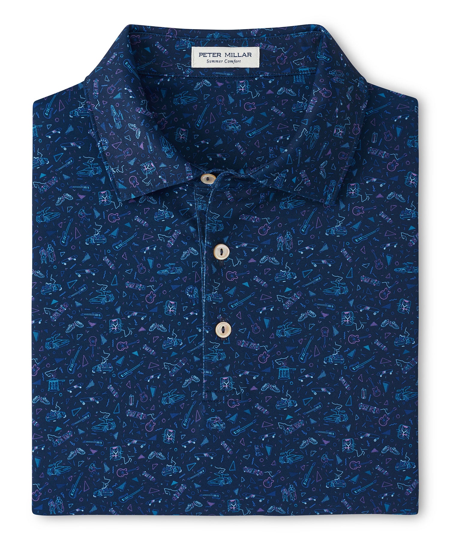 Peter Millar 1985 Print Polo Shirt Westport Big Tall
