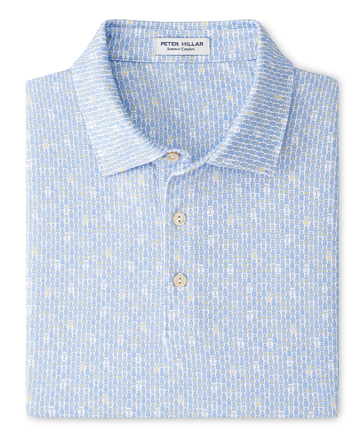 Peter Millar Short Sleeve Raise The Bar Print Polo Knit Shirt