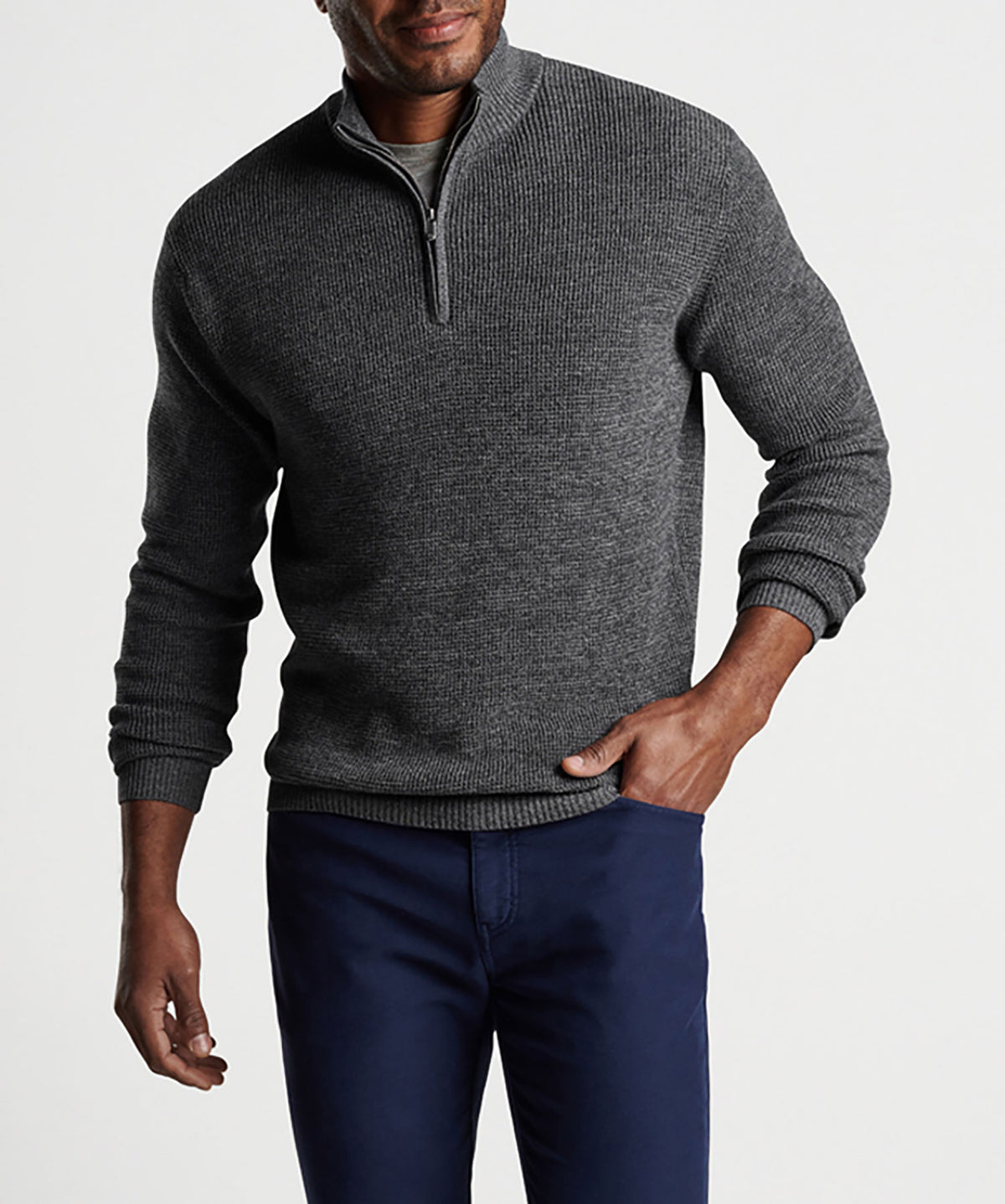 Peter Millar Kitts Twisted Quarter-Zip Sweater - Westport Big & Tall