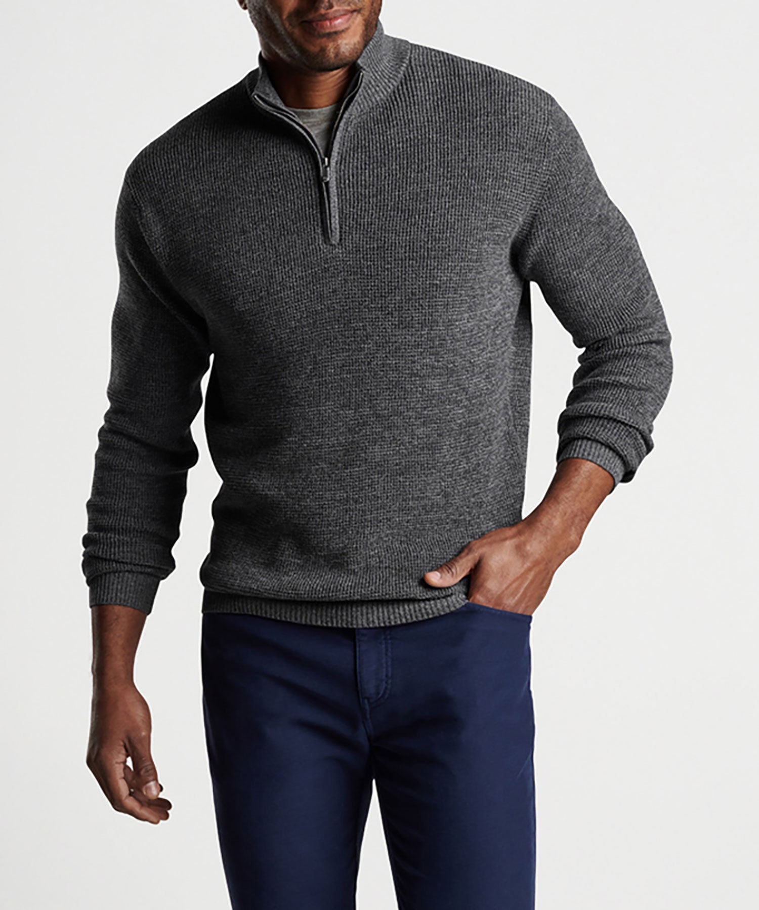 Peter Millar Kitts Twisted Quarter-Zip Sweater, Men's Big & Tall