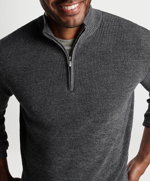 Peter Millar Kitts Twisted Quarter-Zip Sweater