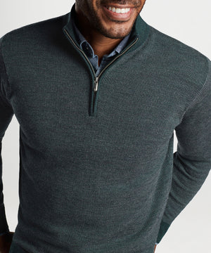 Peter Millar Breaker Birdseye Quarter-Zip Sweater