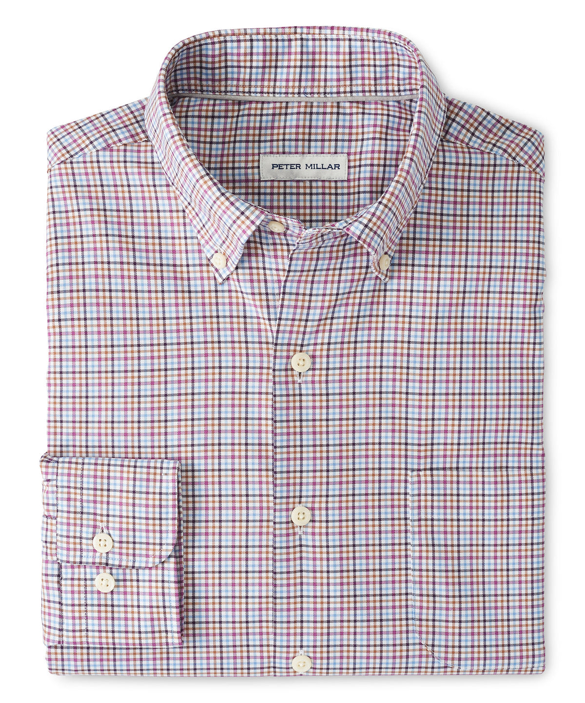 Peter Millar Long Sleeve Market Sport Shirt, Men's Big & Tall