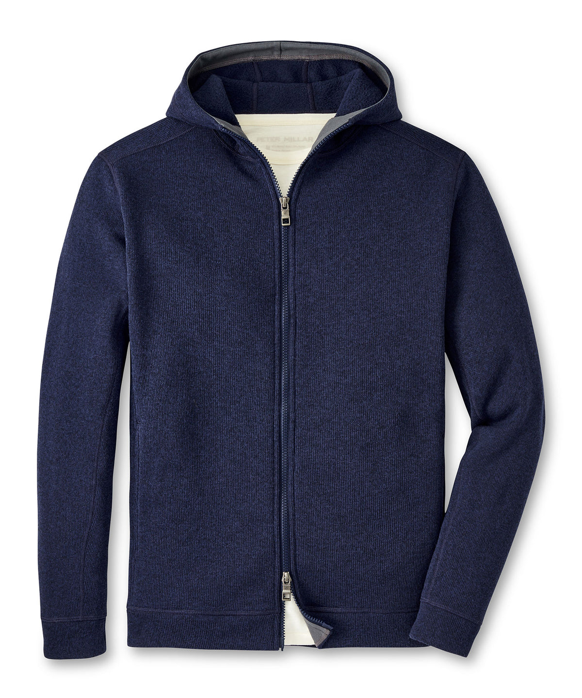 Peter Millar Sweater Fleece Full Zip Hoodie, Men's Big & Tall