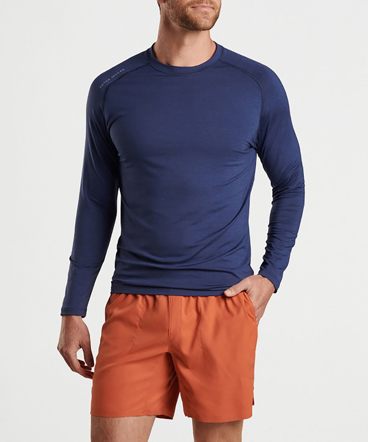 Peter Millar Long Sleeve Aurora Performance T-Shirt, Men's Big & Tall