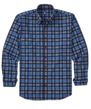 Westport No-Tuck Long Sleeve Plaid Performance Stretch Sport Shirt