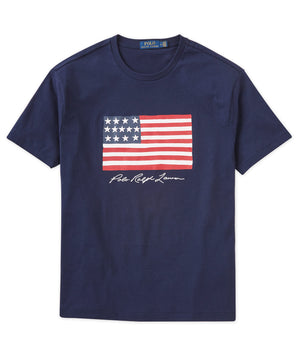 T-shirt Polo Ralph Lauren a maniche corte con bandiera americana