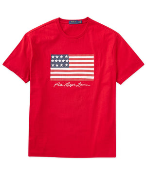 T-shirt Polo Ralph Lauren a maniche corte con bandiera americana