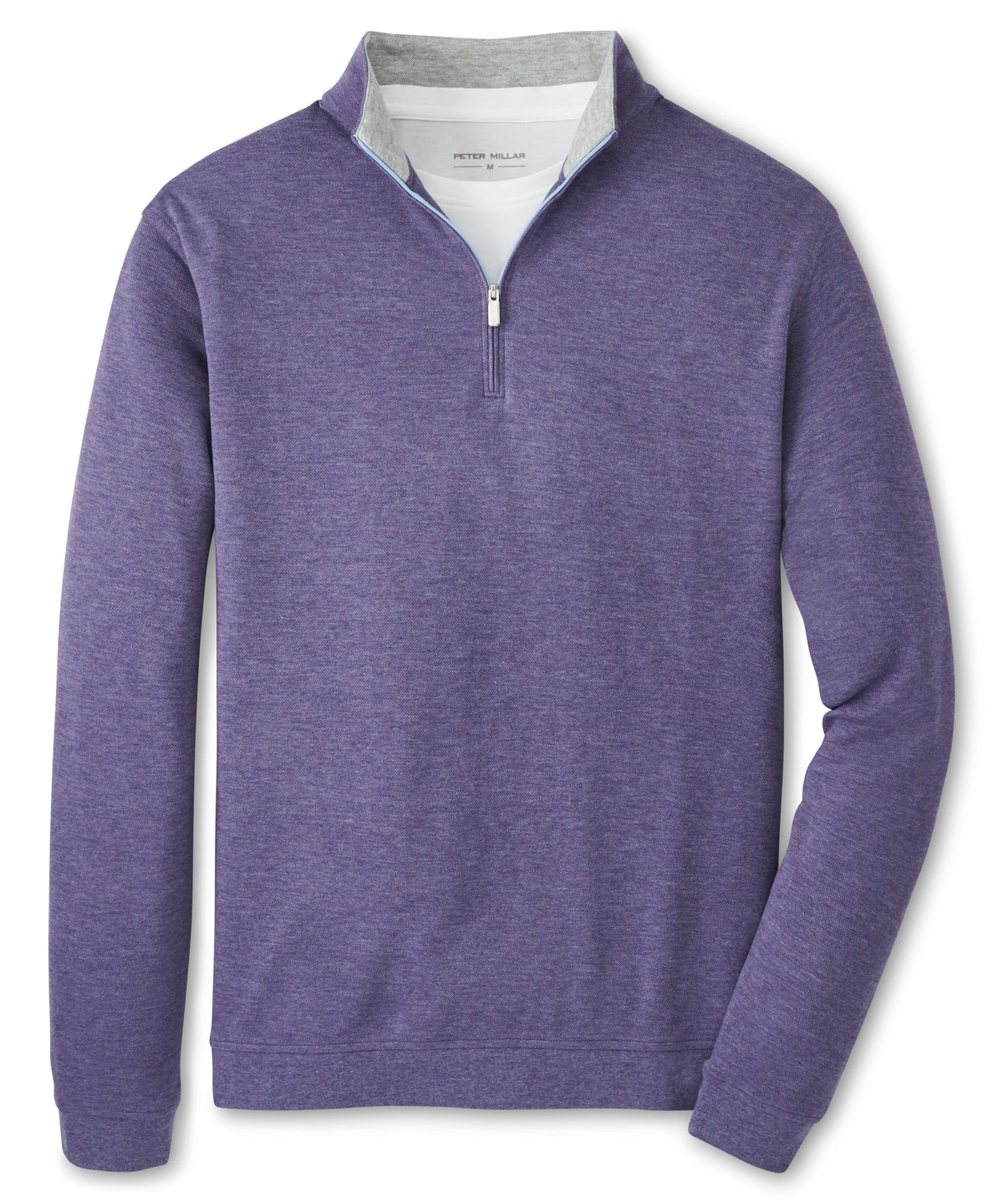 Peter Millar Crown Comfort Quarter-Zip Pullover - Deep Violet, Men's Big & Tall