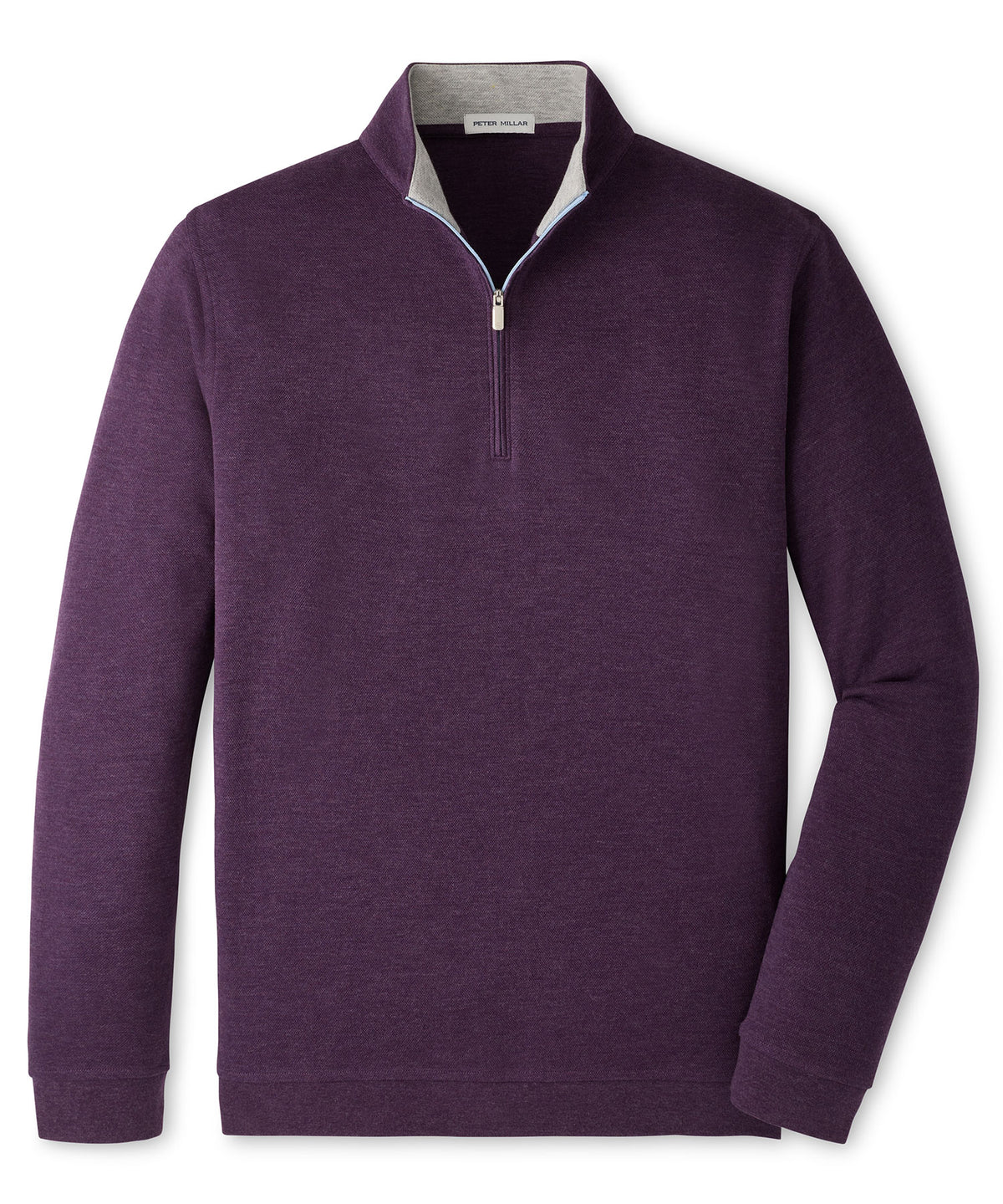 Peter Millar Crown Comfort Quarter-Zip Pullover - Grapeseed, Men's Big & Tall