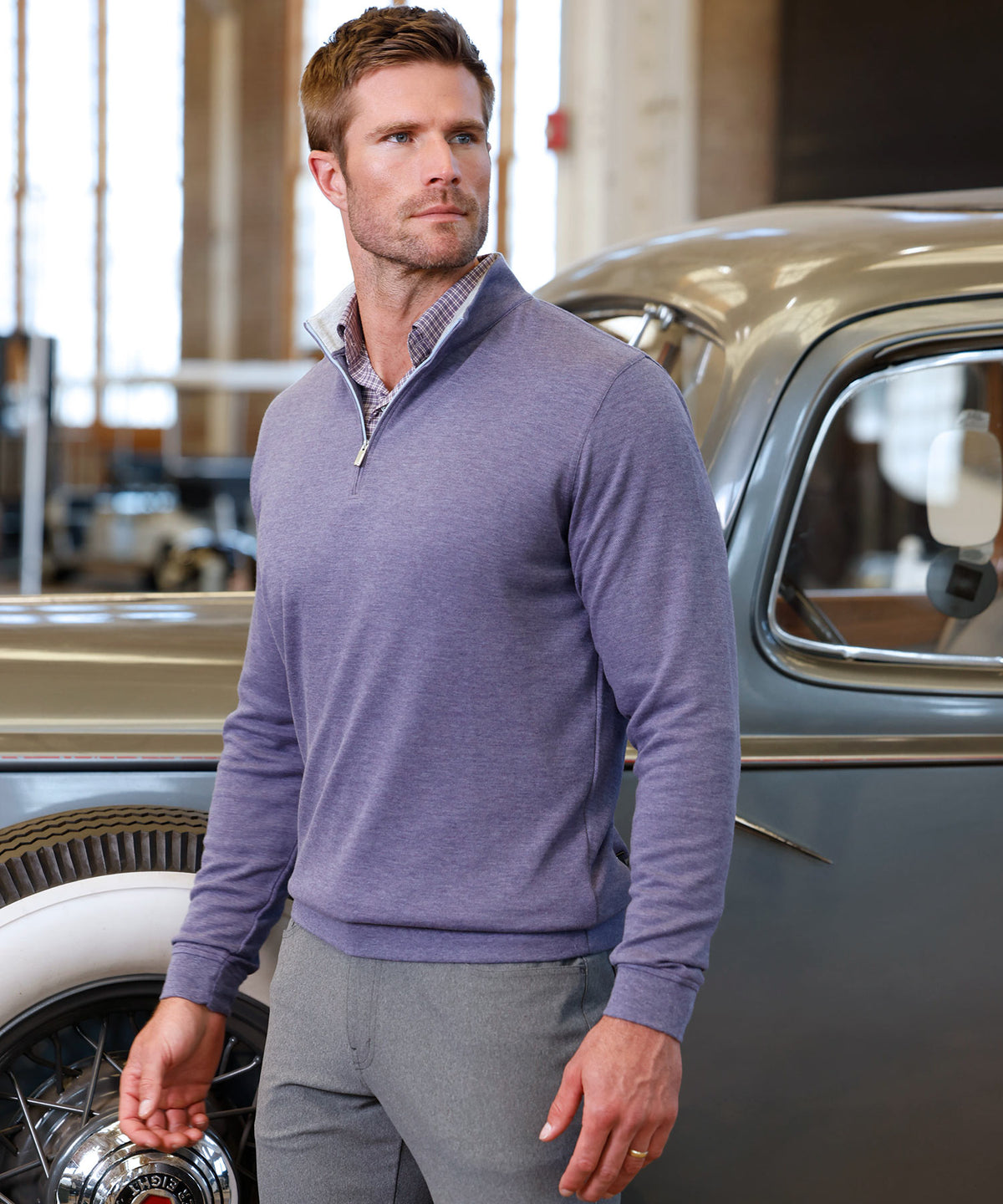 Peter Millar Crown Comfort Quarter-Zip Pullover, Men's Big & Tall