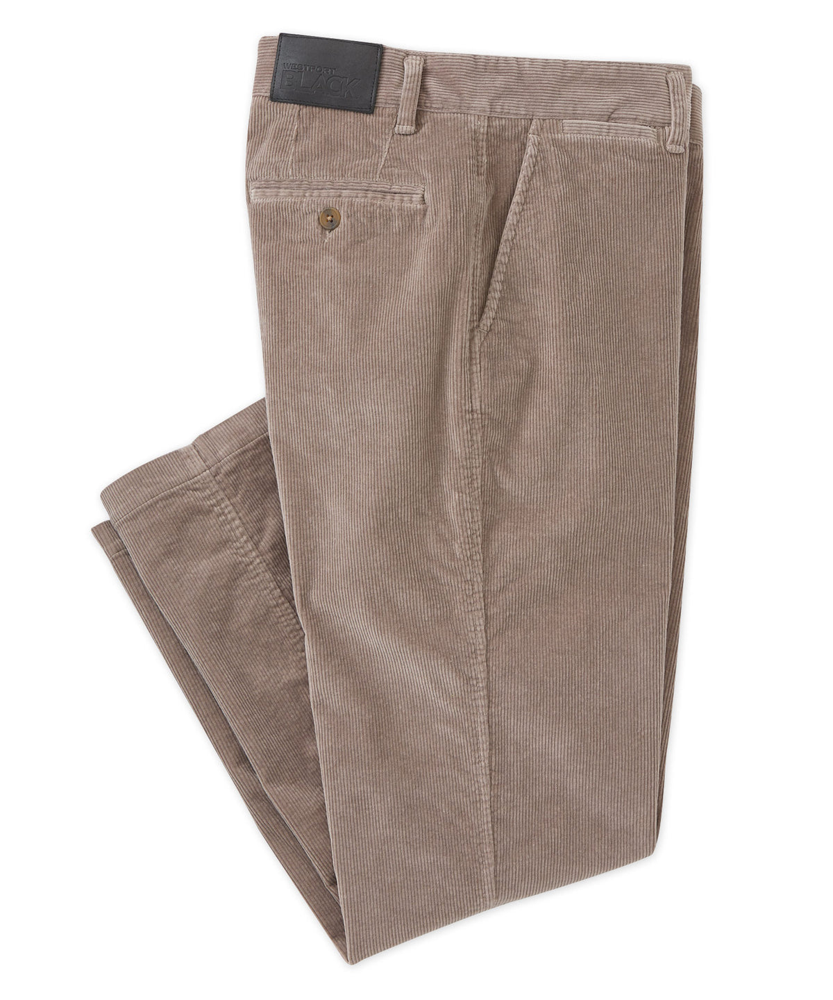 Westport Black Flat Front Corduroy Pant, Men's Big & Tall