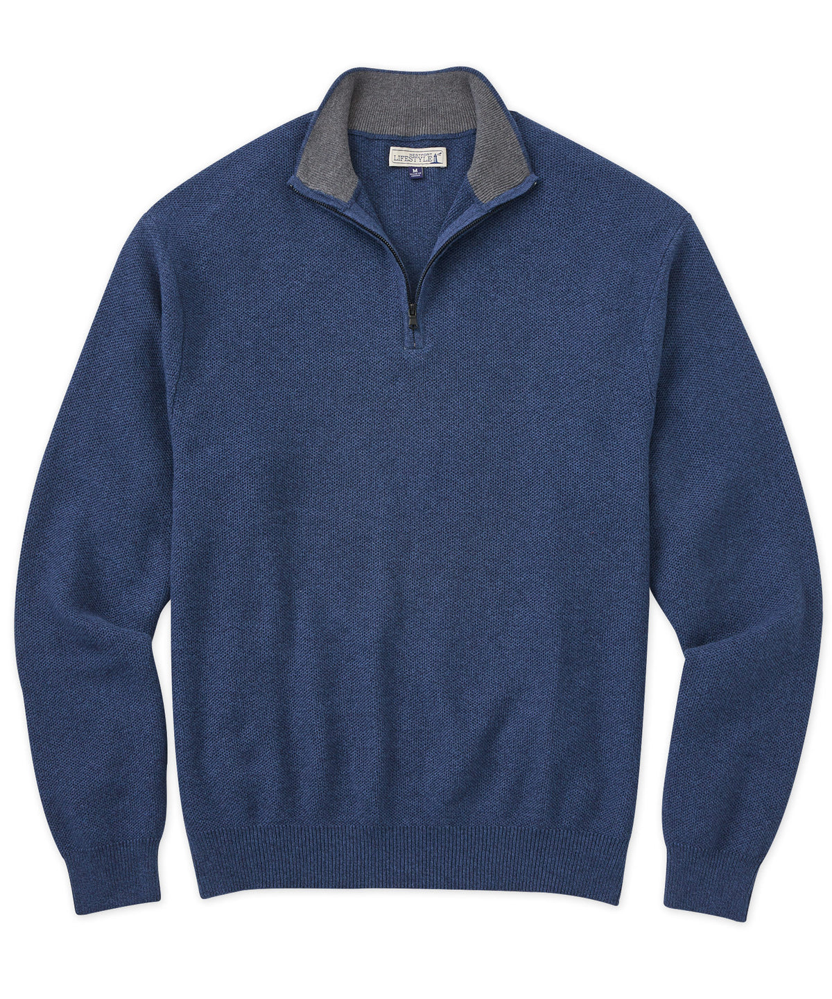 Westport Lifestyle Cotton Cashmere Quarter-Zip Pullover, Men's Big & Tall