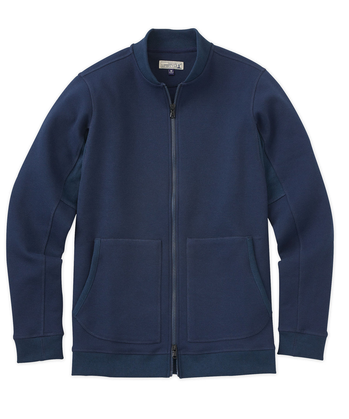 Westport Lifestyle Fleece Pique Baseball Jacket, Men's Big & Tall