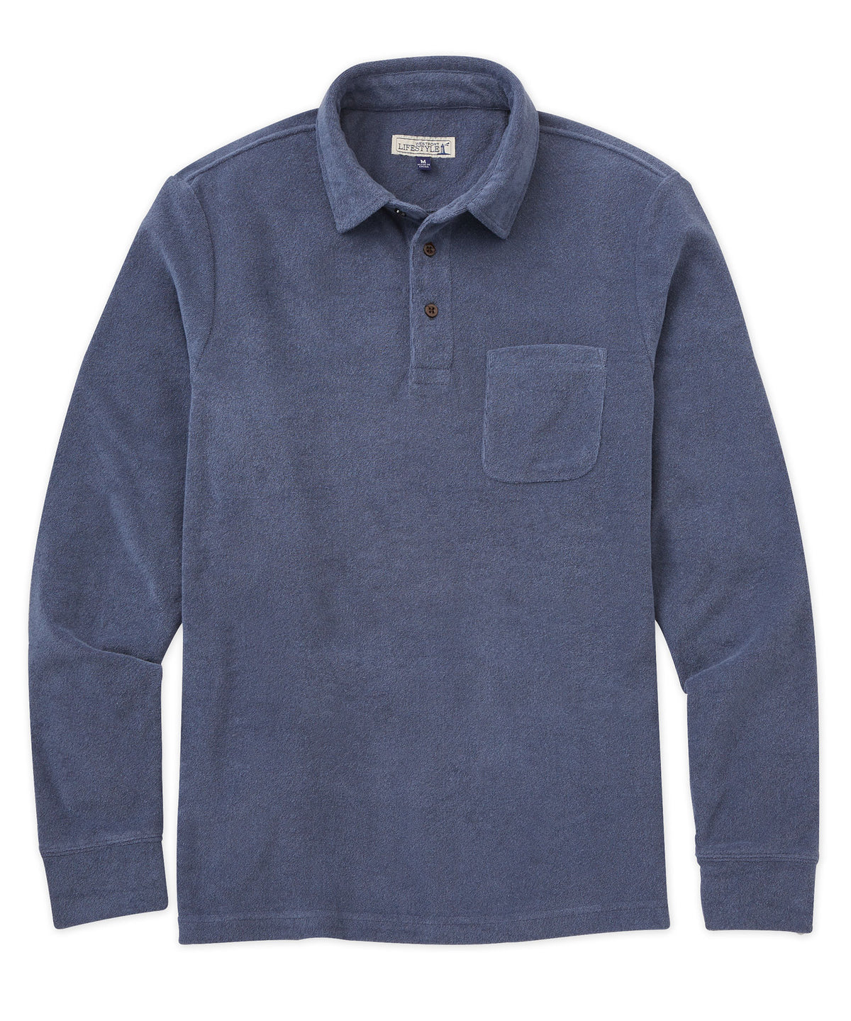 Polo in spugna a maniche lunghe Westport Lifestyle, Men's Big & Tall