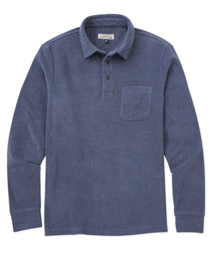 Westport Lifestyle Long-Sleeve Terry Towel Polo Shirt