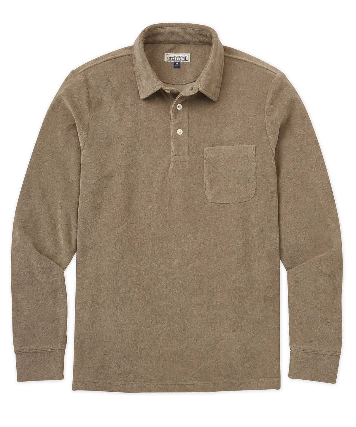 Polo in spugna a maniche lunghe Westport Lifestyle, Men's Big & Tall