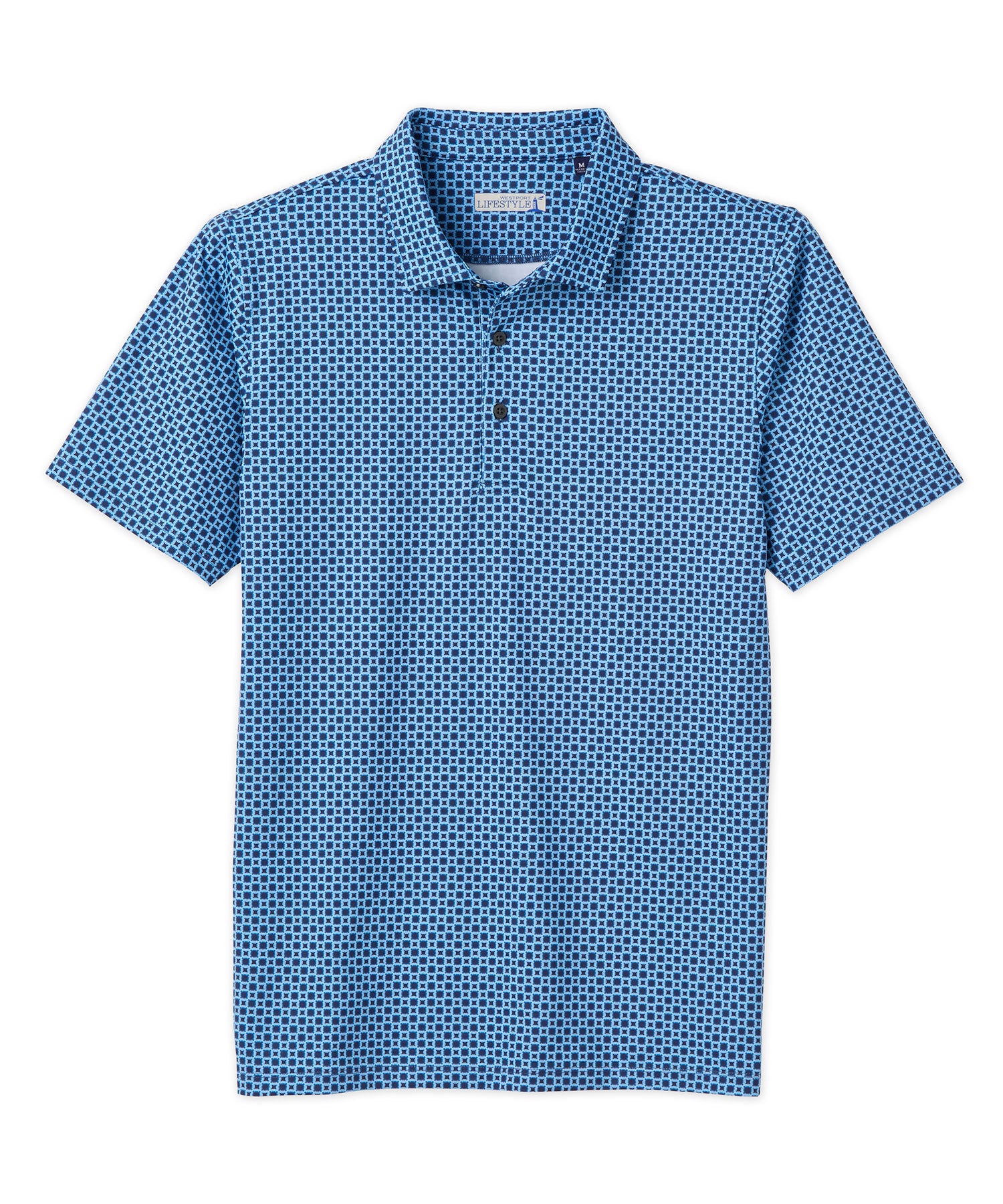 Westport Lifestyle Ink Blot Print Performance Polo Shirt