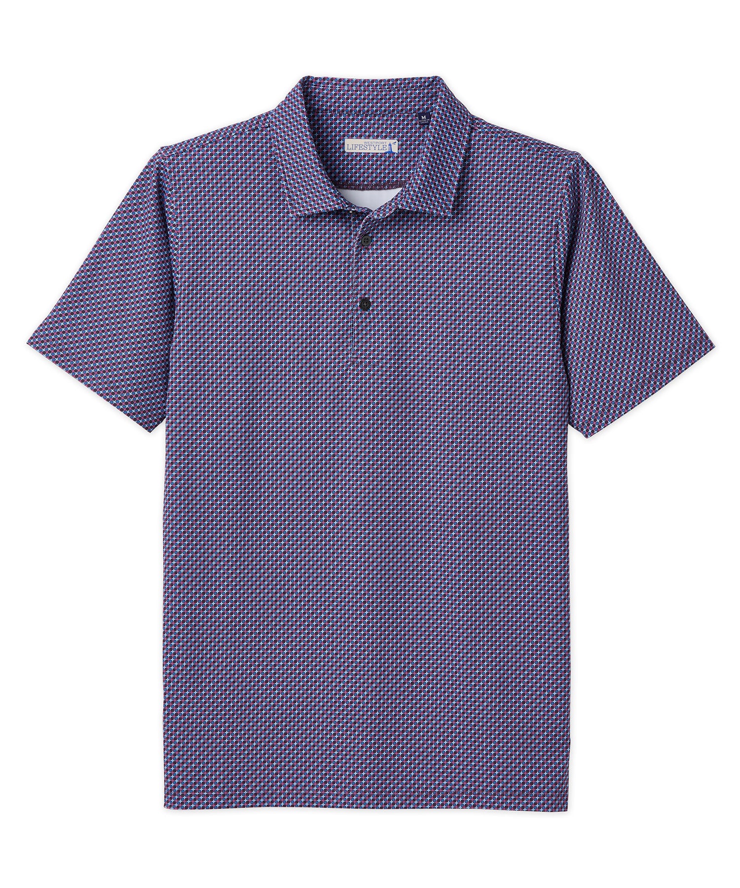 Westport Lifestyle Plum Print Performance Polo Shirt