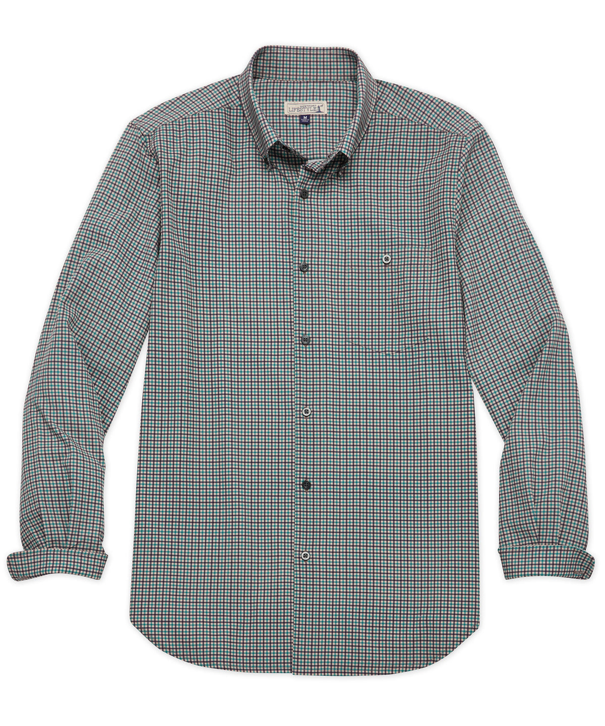 Westport Lifestyle Long Sleeve Performance Check Sport Shirt, Men's Big & Tall