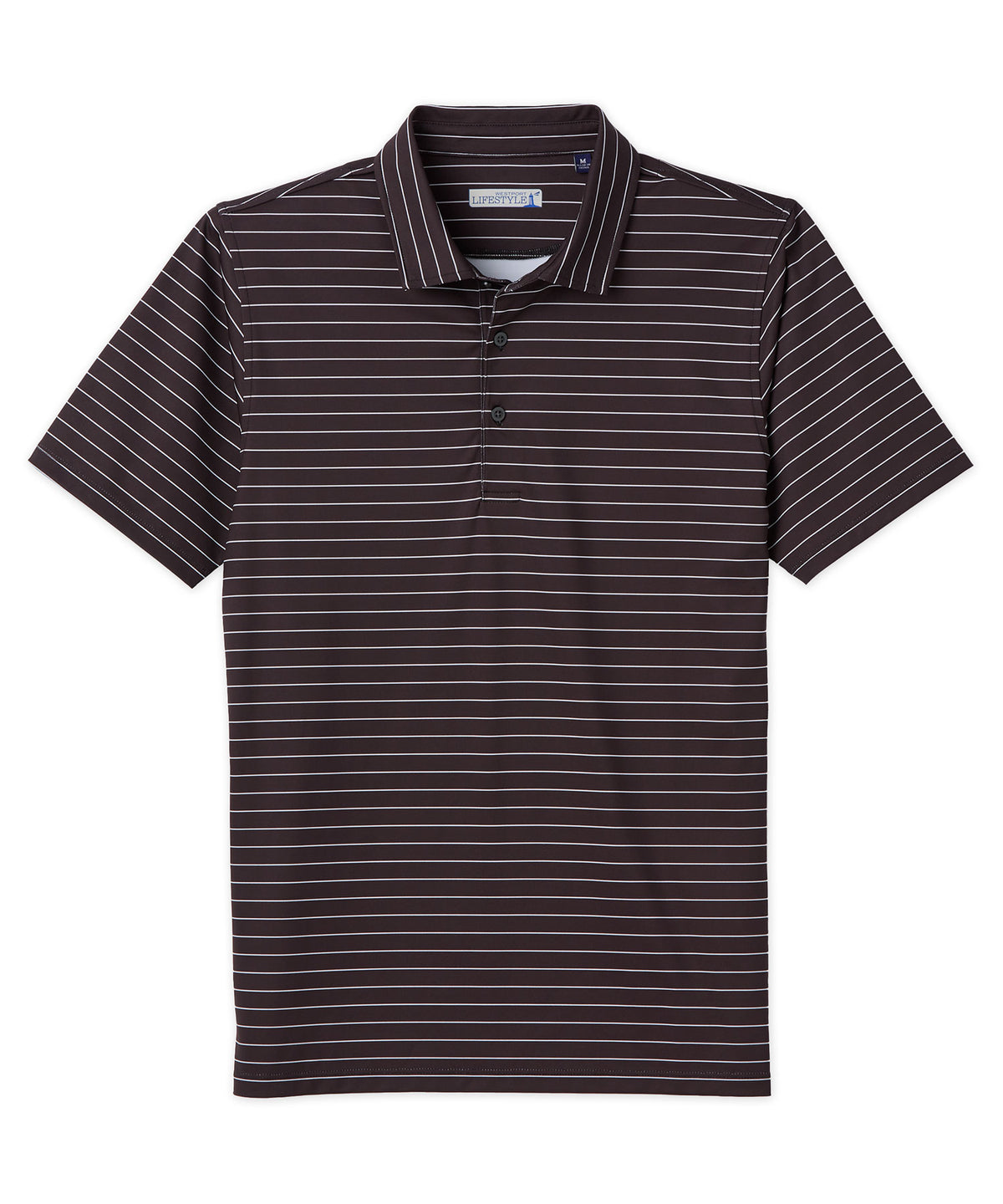 Westport Lifestyle Short Sleeve Performance Stripe Polo Shirt, Men's Big & Tall