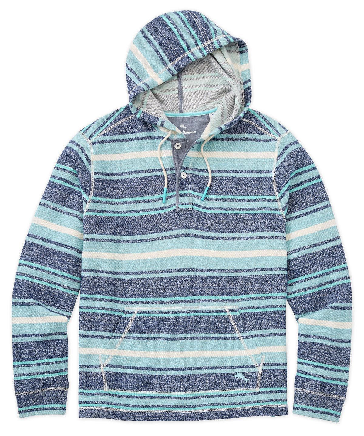 Tommy Bahama Long Sleeve Blue Horizon Baja Hoodie Pullover, Men's Big & Tall