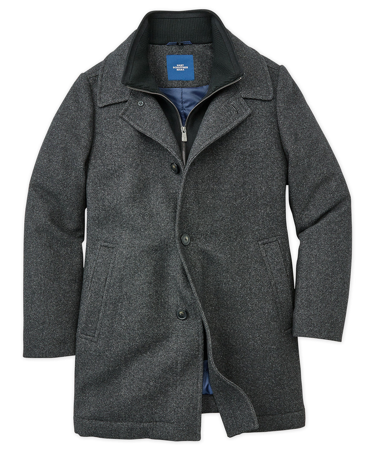 Cappotto con pettorina in misto lana Hart Schaffner Marx, Men's Big & Tall