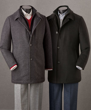 Cappotto con pettorina in misto lana Hart Schaffner Marx