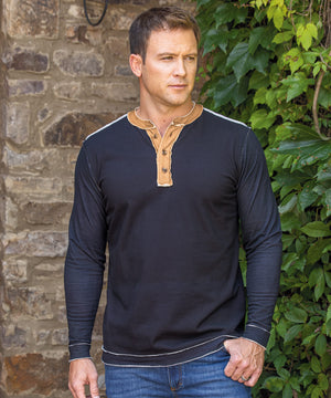 Westport No-Tuck Long Sleeve Rough Edge Henley