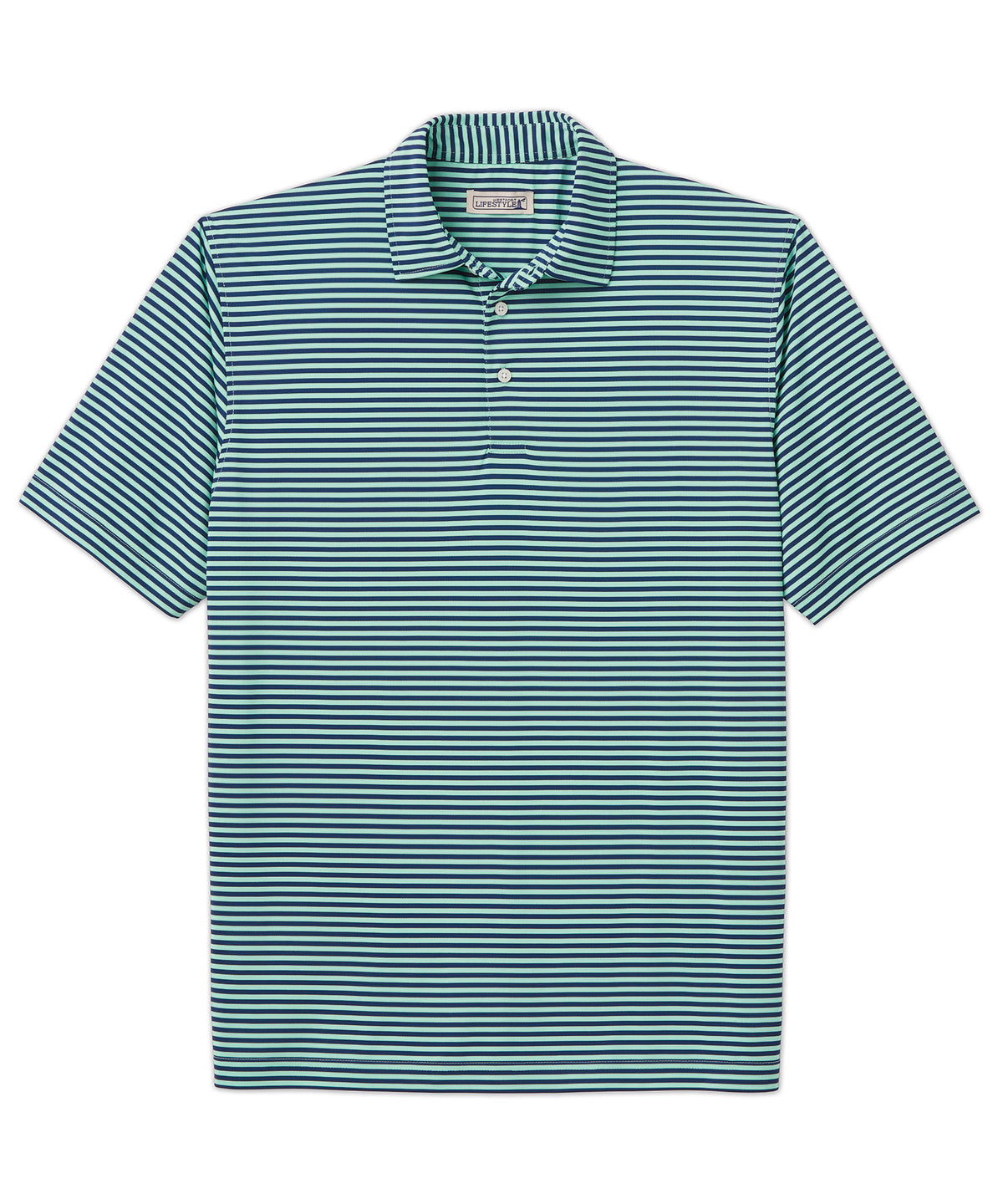Westport Lifestyle Short Sleeve Performance Stripe Polo Shirt