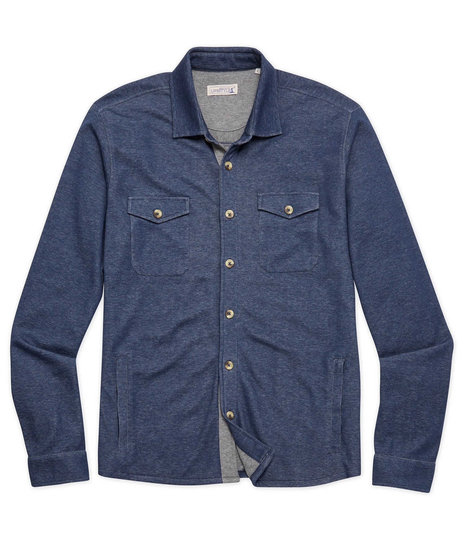 超話題新作 Westport Lifestyle Melange Soft Cotton-Blend Overshirt Clothing