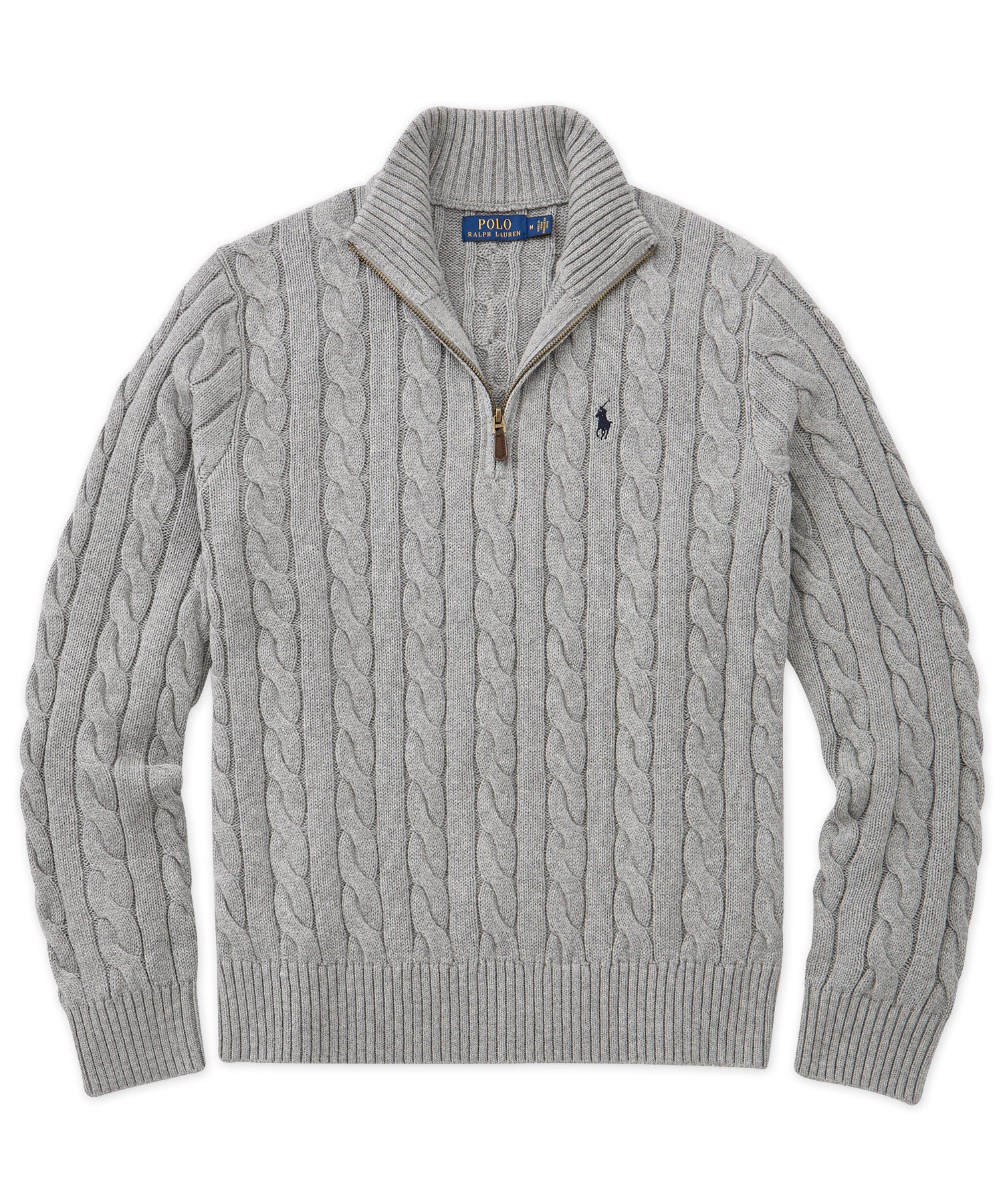 Polo Ralph Lauren Cotton Cable Half-Zip Sweater, Men's Big & Tall