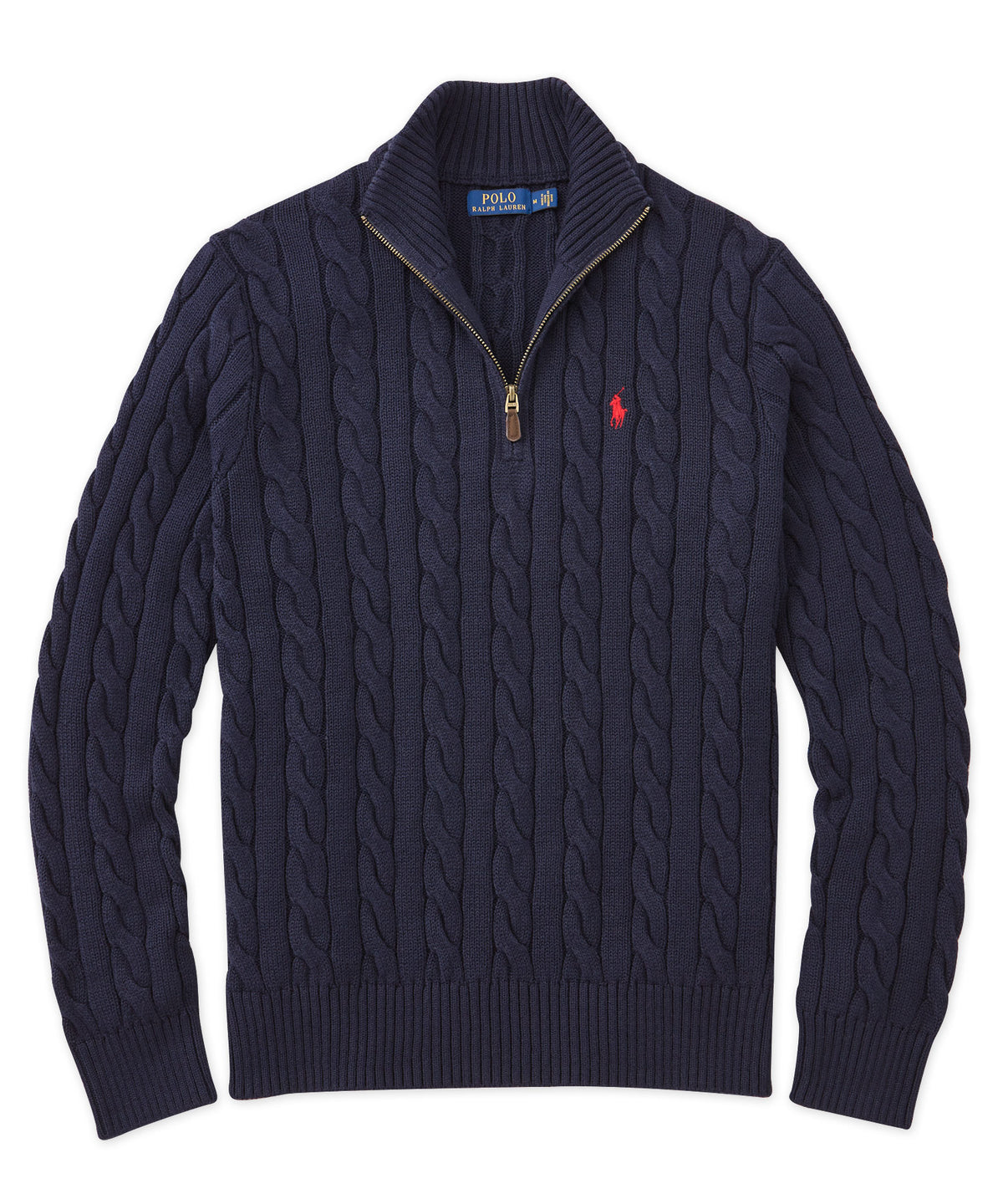 Polo Ralph Lauren Cotton Cable Half-Zip Sweater