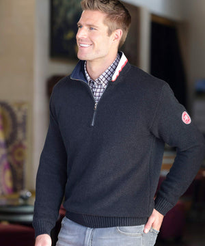 Holebrook Sweden Classic Windproof Cotton Quarter-Zip Sweater