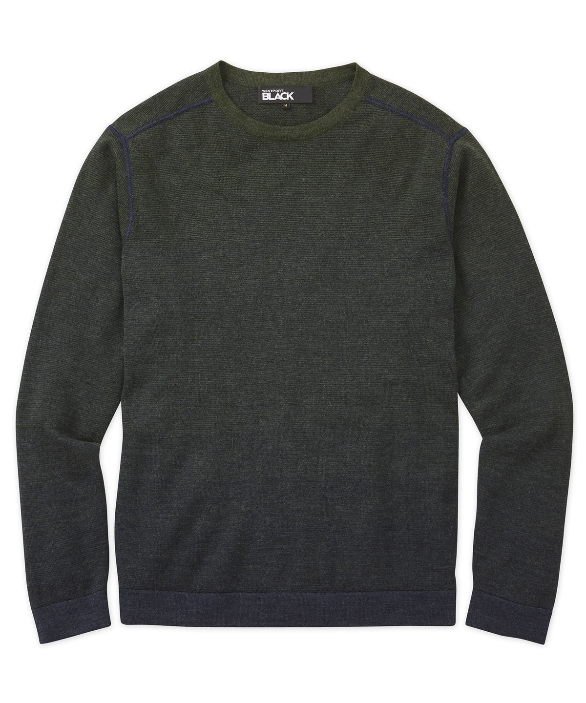 Westport Black Ombre Crew Neck Sweater, Men's Big & Tall