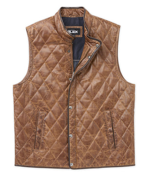 Westport Black Quilted Leather Vest