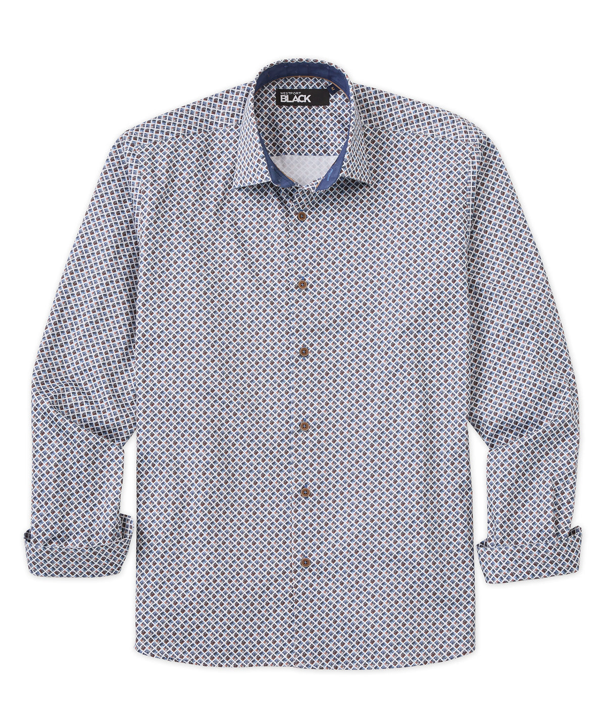 Westport Black Patterned Sport Shirt