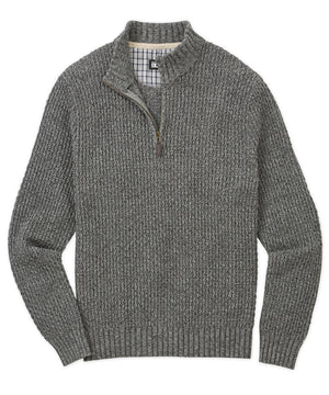 Westport Black Tri Color Quarter-Zip Sweater