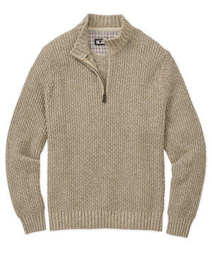 Westport Black Tri Color Quarter-Zip Sweater