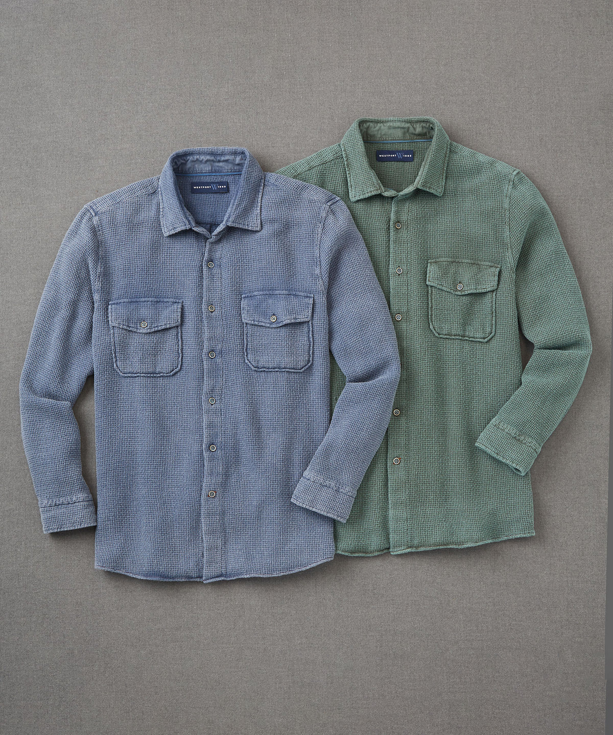 Westport 1989 Long Sleeve Basket Weave Overshirt