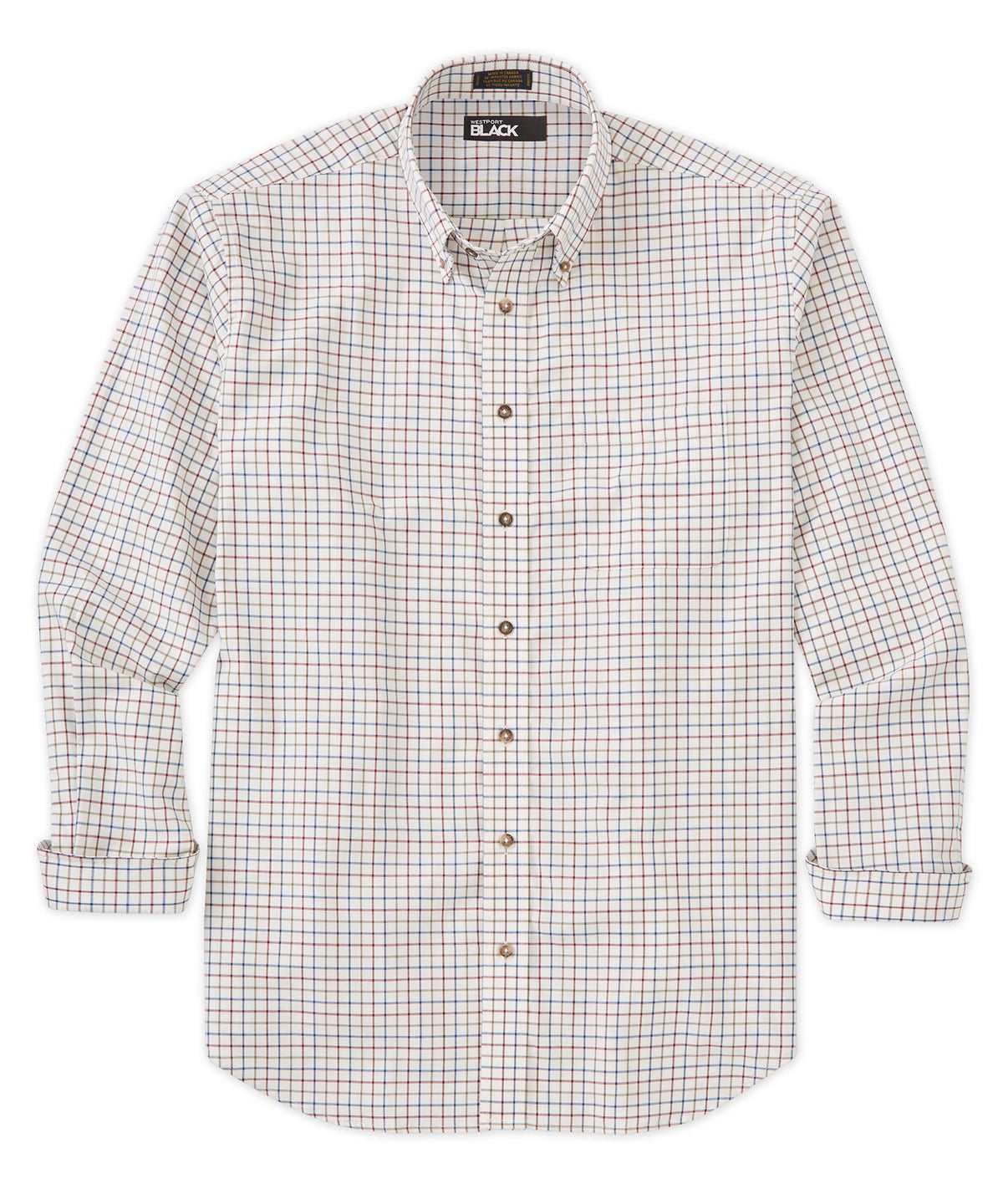 Westport Black Long Sleeve Cotton-Wool Sport Shirt