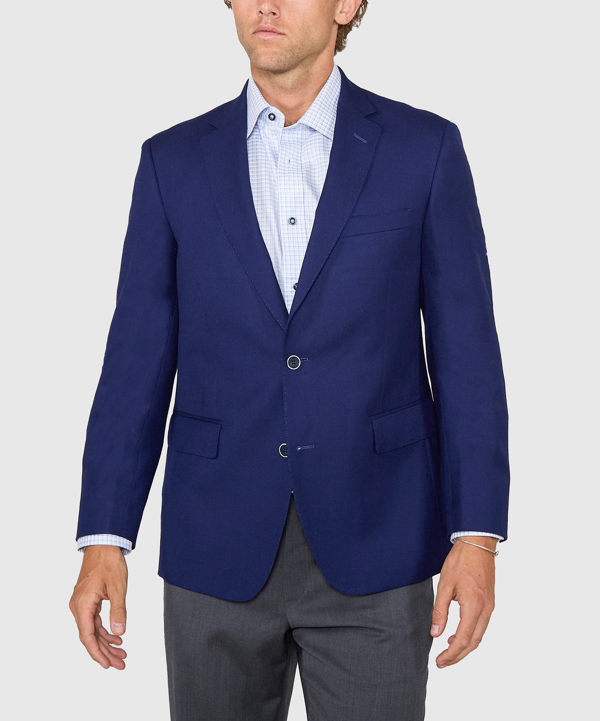 Westport Black Two-Button Reda Wool Blazer, Men's Big & Tall