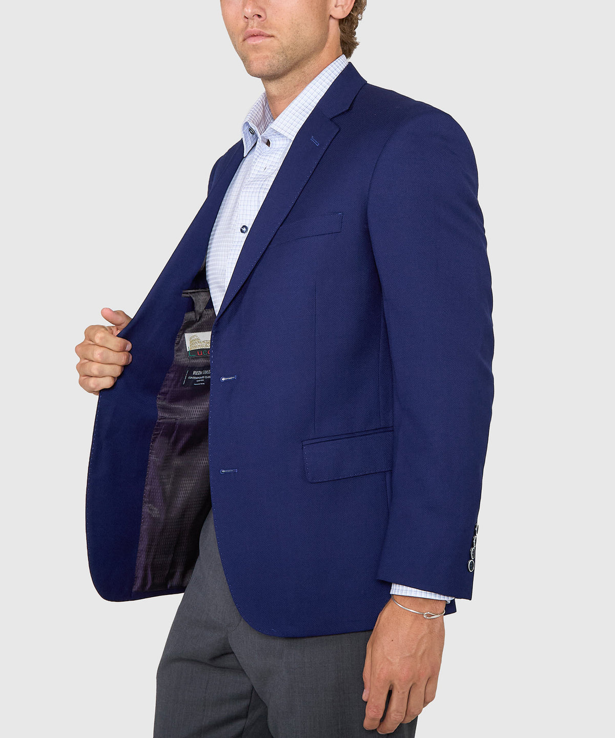 Westport Black Two-Button Reda Wool Blazer, Men's Big & Tall
