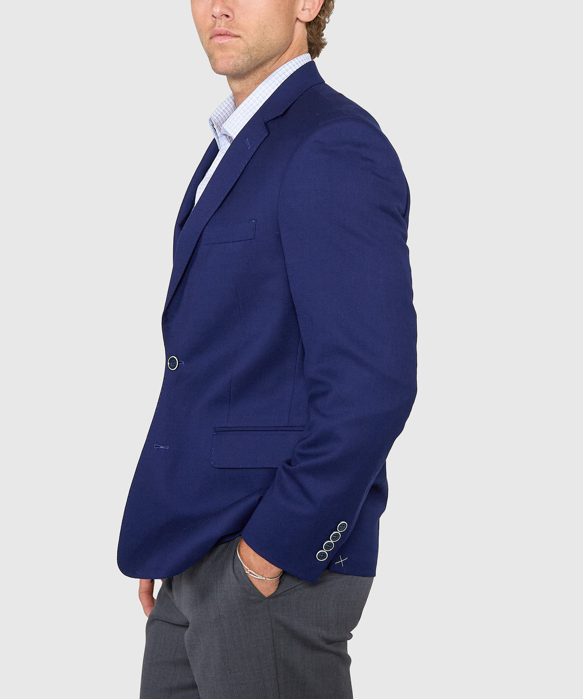 Westport Black Two-Button Reda Wool Blazer, Men's Big & Tall
