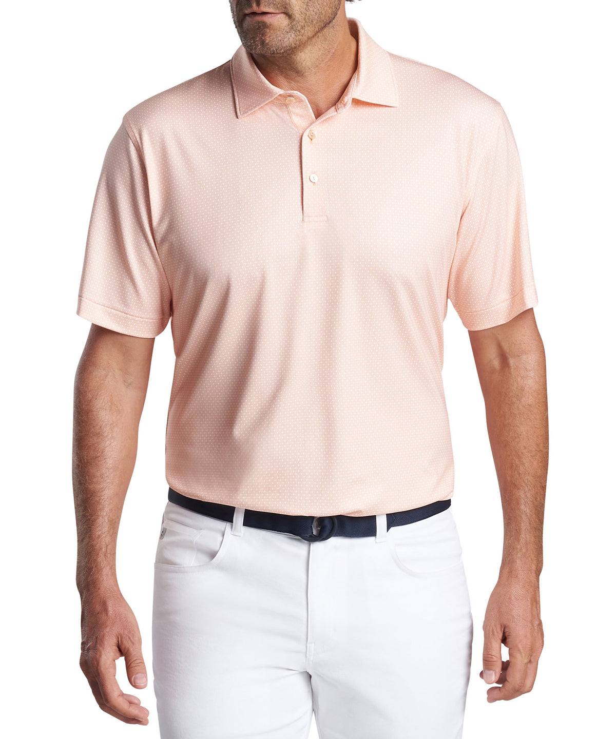 Peter Millar Short Sleeve Tesseract Print Polo Knit Shirt
