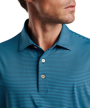 Peter Millar Short Sleeve Hales Stripe Polo Knit Shirt