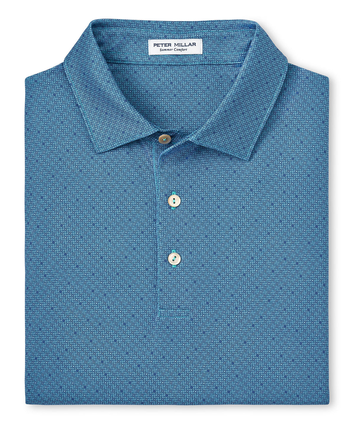 Peter Millar Short Sleeve Soriano Print Polo Knit Shirt