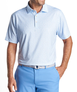 Peter Millar Short Sleeve Corkscrew Print Polo Knit Shirt