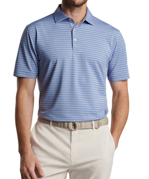 Peter Millar Short Sleeve Drum Stripe Polo Knit Shirt